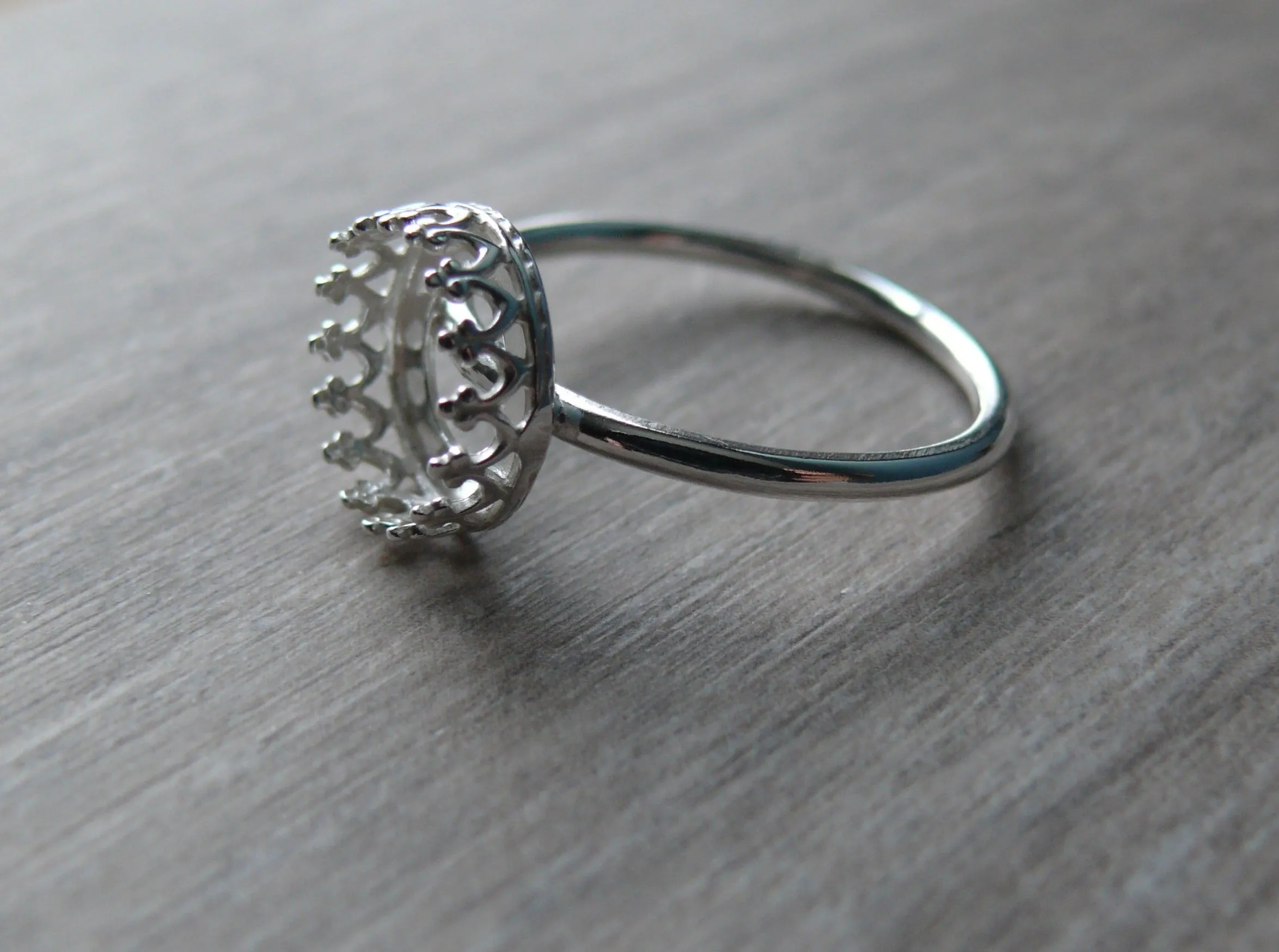 10 mm Crown Ring Blank Plain Band