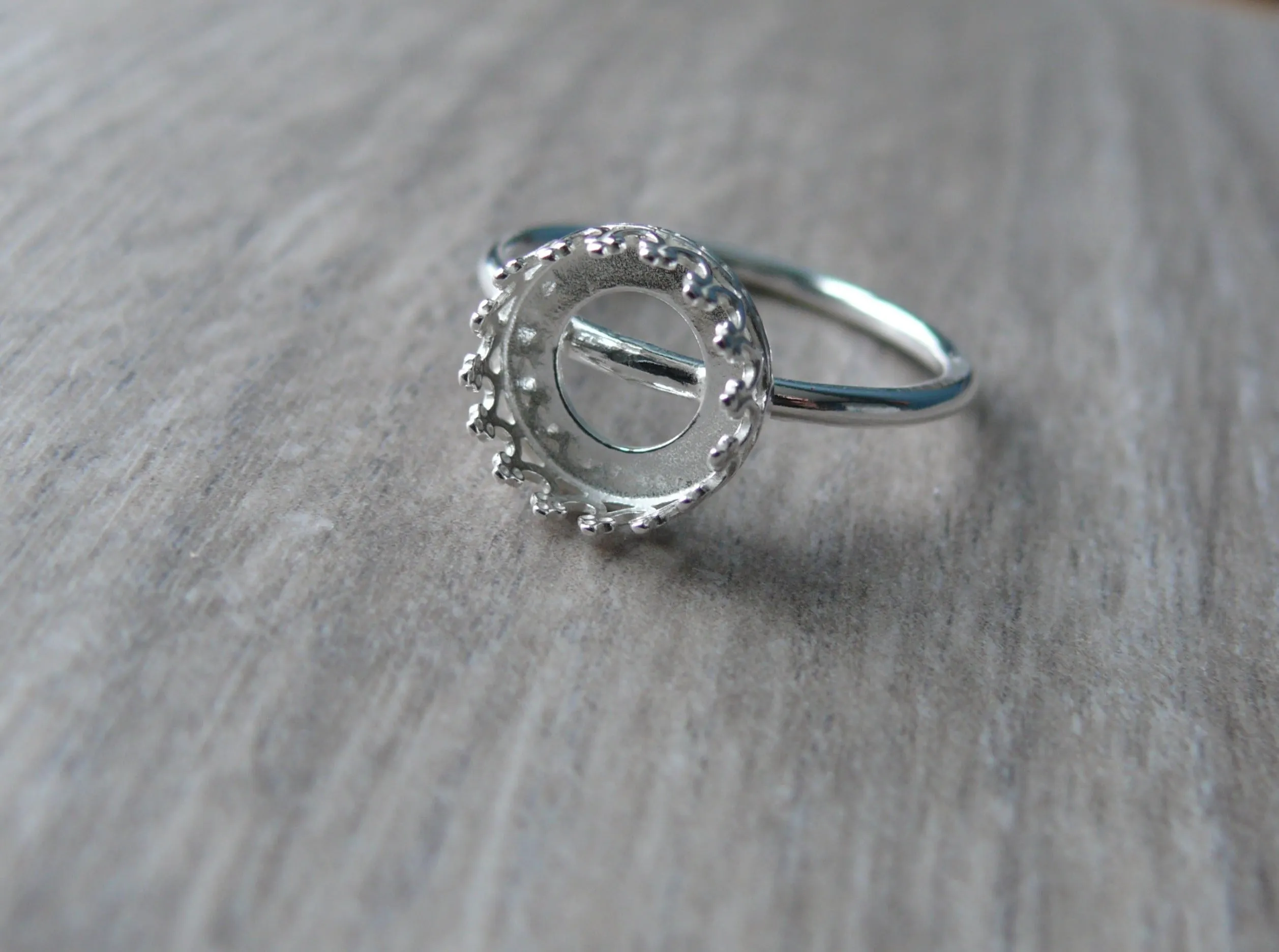 10 mm Crown Ring Blank Plain Band