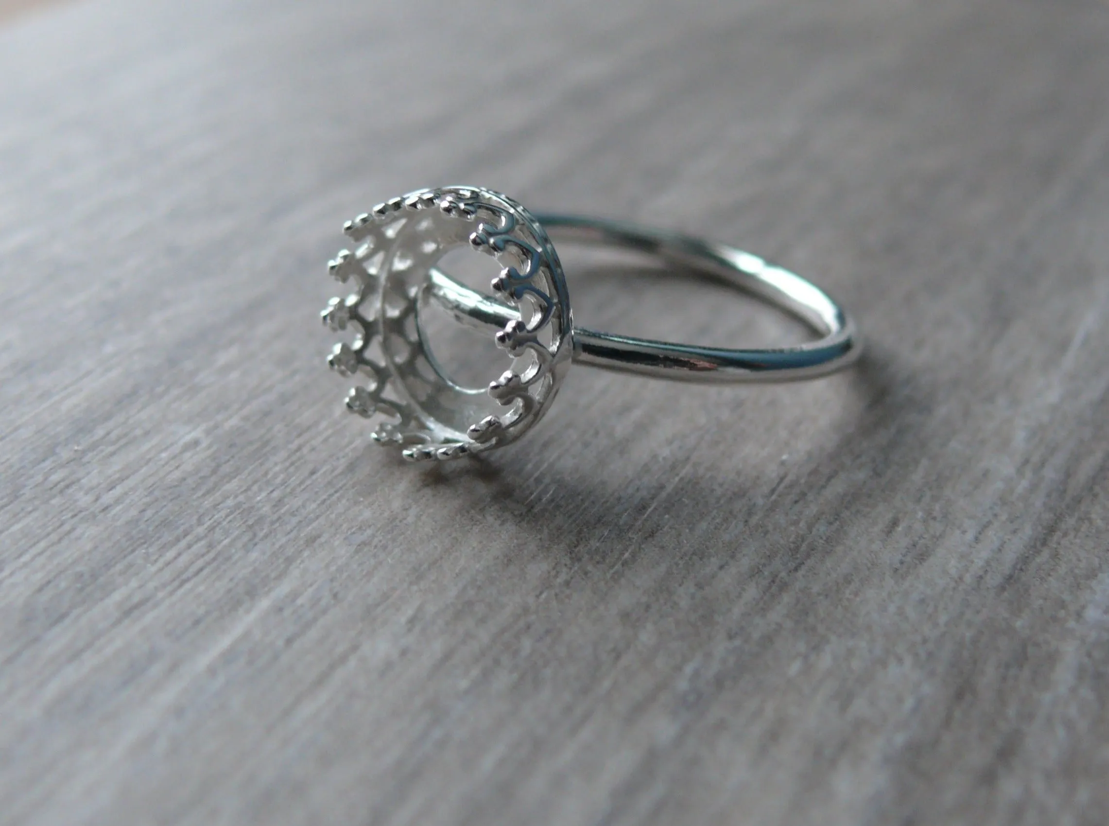 10 mm Crown Ring Blank Plain Band