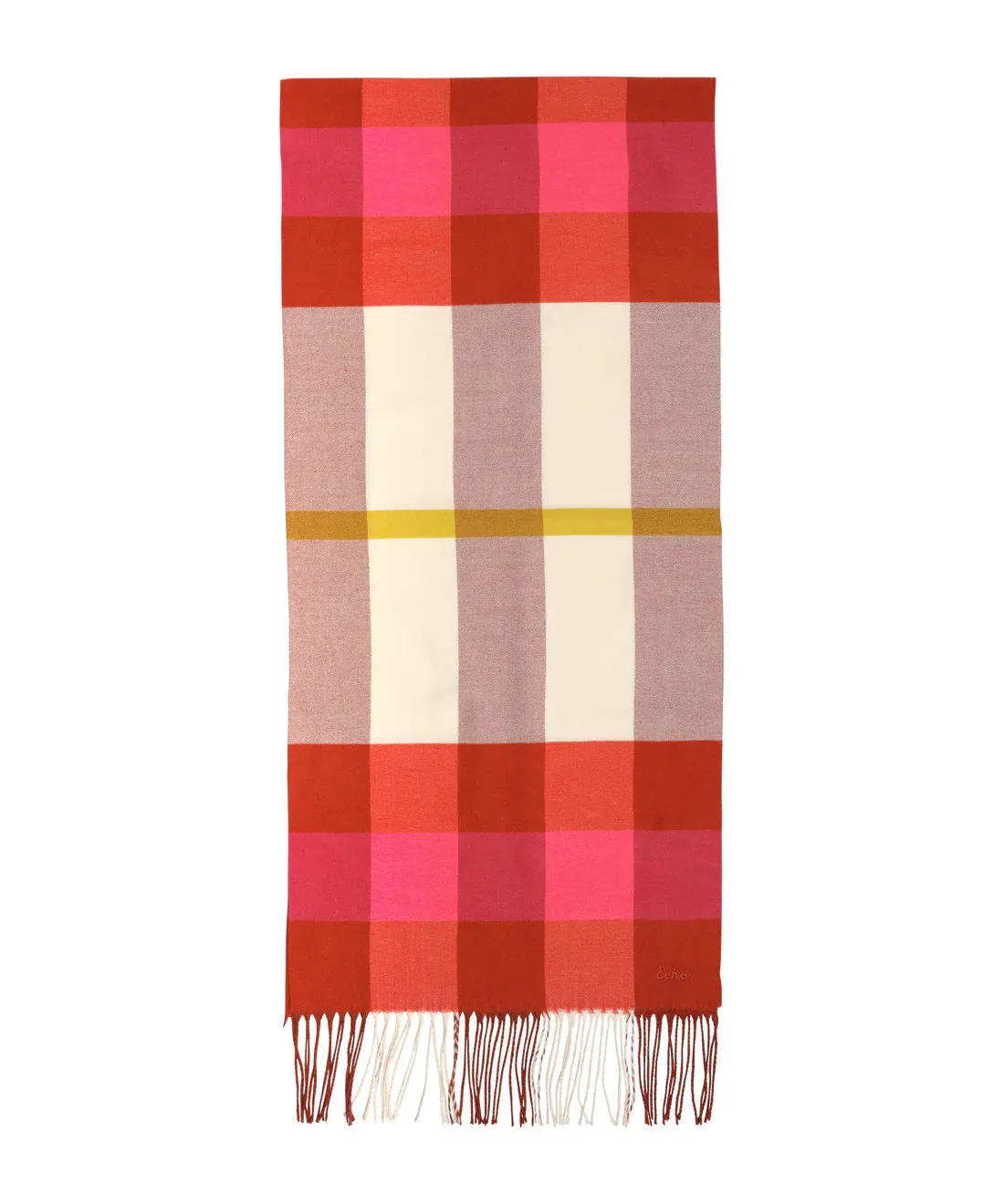 Blocked Plaid Scarf