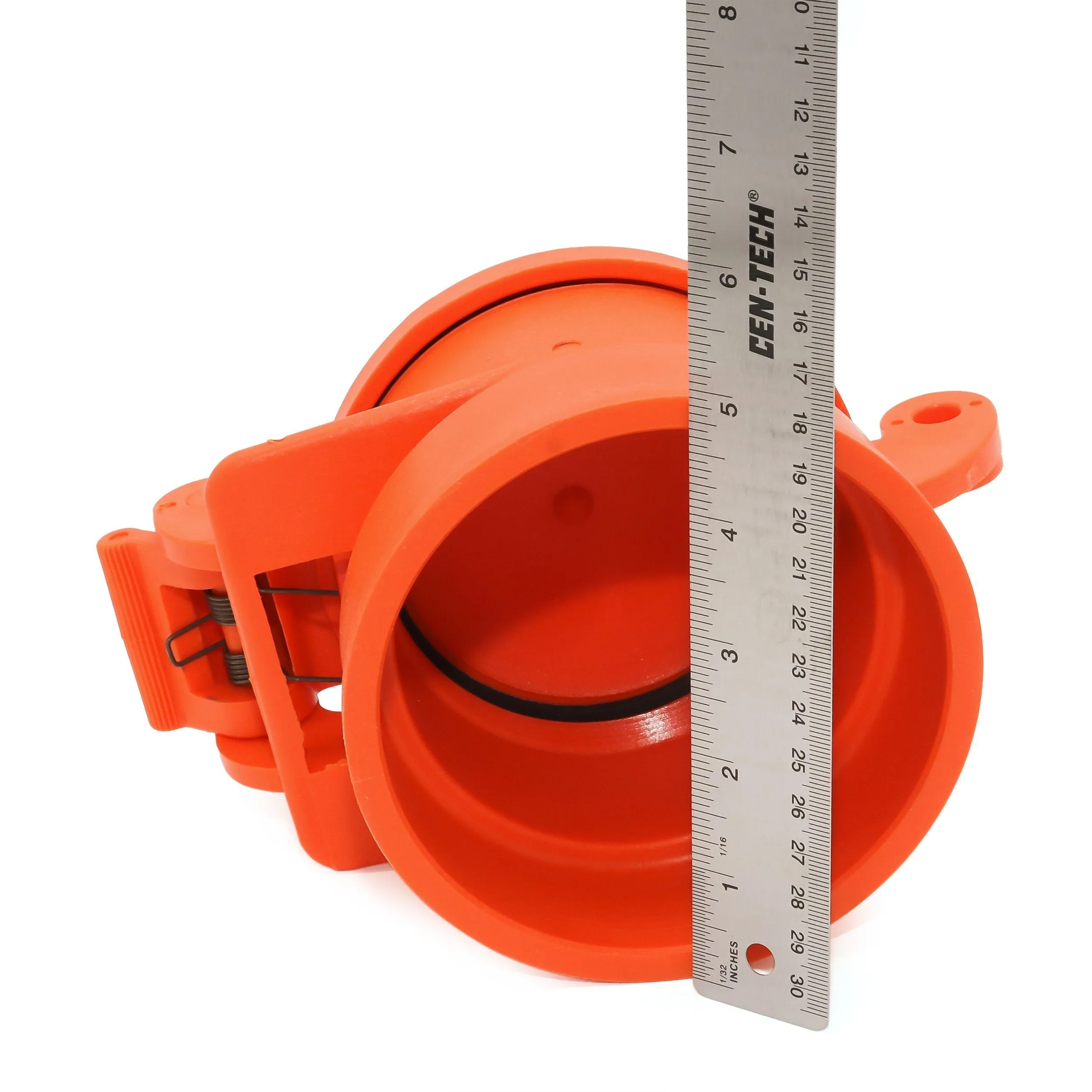 Enviro Design Products: FootLoose RV Site Sewer Cap, 4" Orange Female
