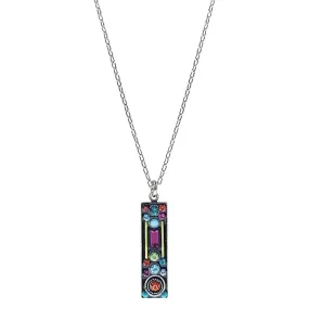 Firefly Mosaic Multi Color Architectural Pendant Necklace