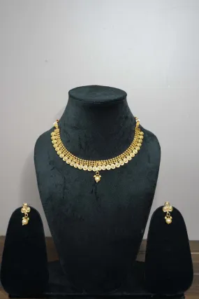 Gold Plated Necklace with Earring