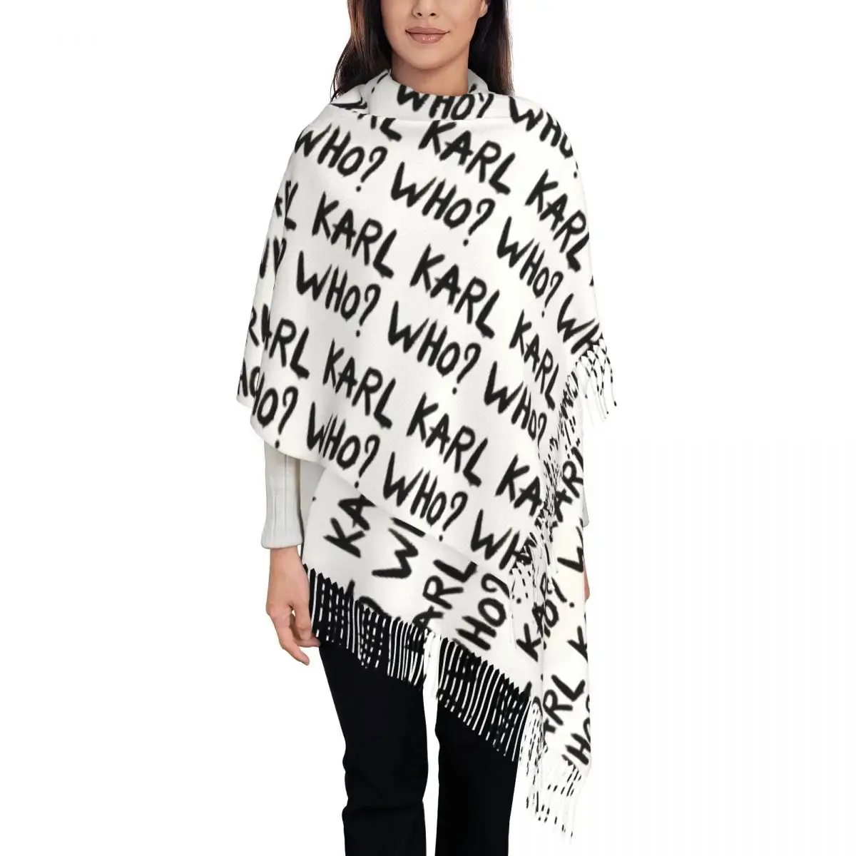 Karl Who? Slogan Scarf – Unisex Winter Scarf