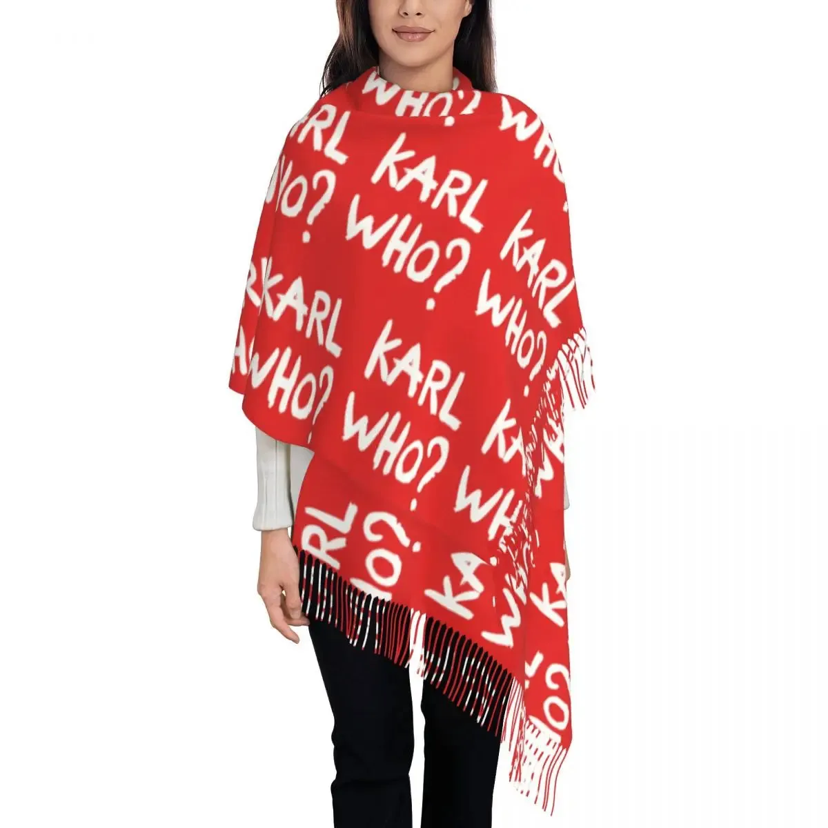 Karl Who? Slogan Scarf – Unisex Winter Scarf