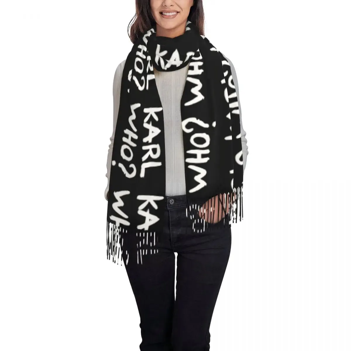 Karl Who? Slogan Scarf – Unisex Winter Scarf