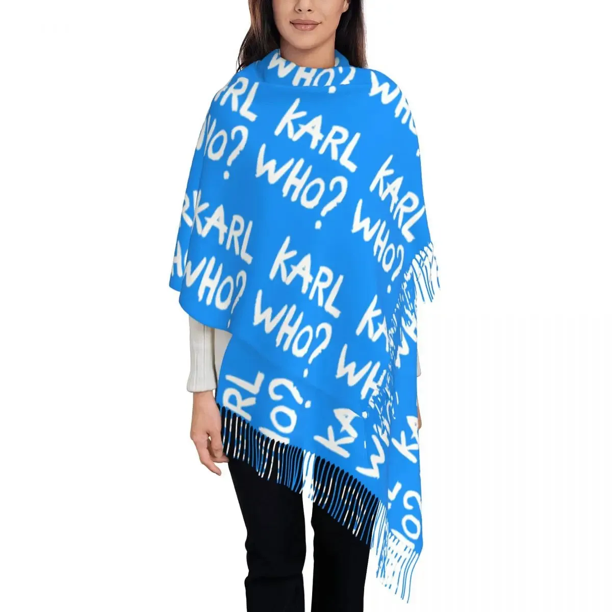 Karl Who? Slogan Scarf – Unisex Winter Scarf