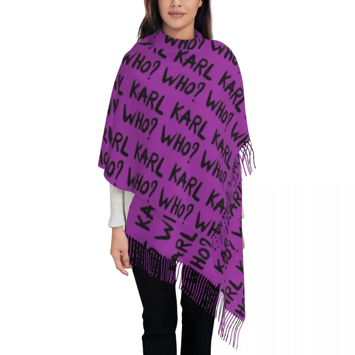 Karl Who? Slogan Scarf – Unisex Winter Scarf