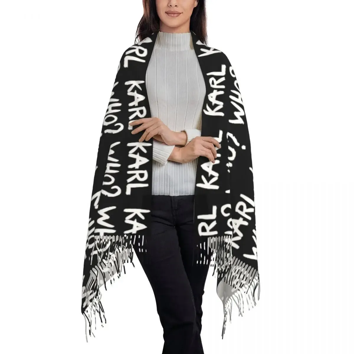 Karl Who? Slogan Scarf – Unisex Winter Scarf