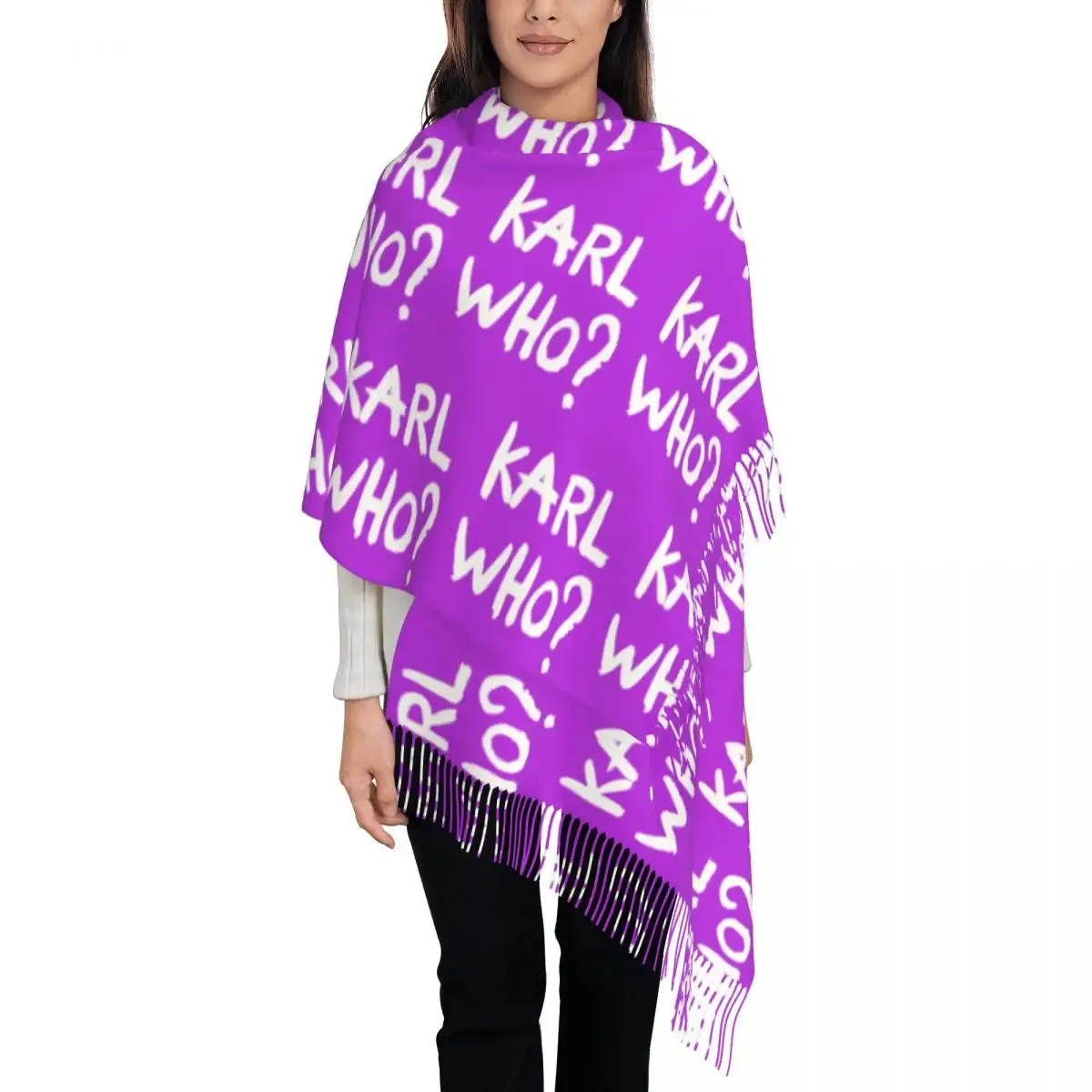 Karl Who? Slogan Scarf – Unisex Winter Scarf