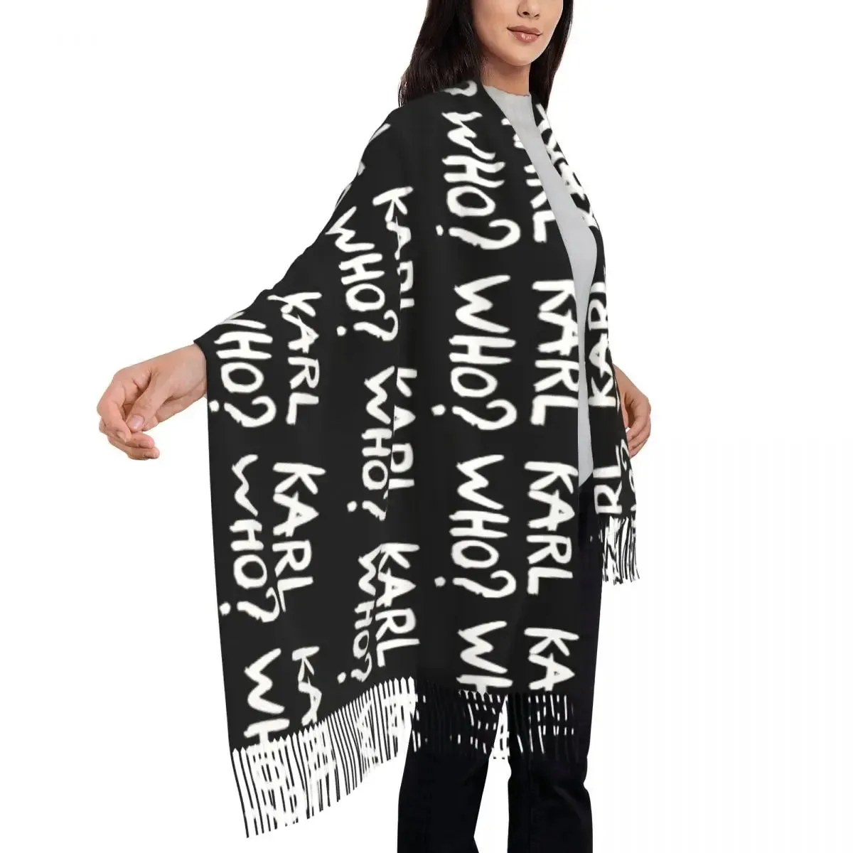 Karl Who? Slogan Scarf – Unisex Winter Scarf