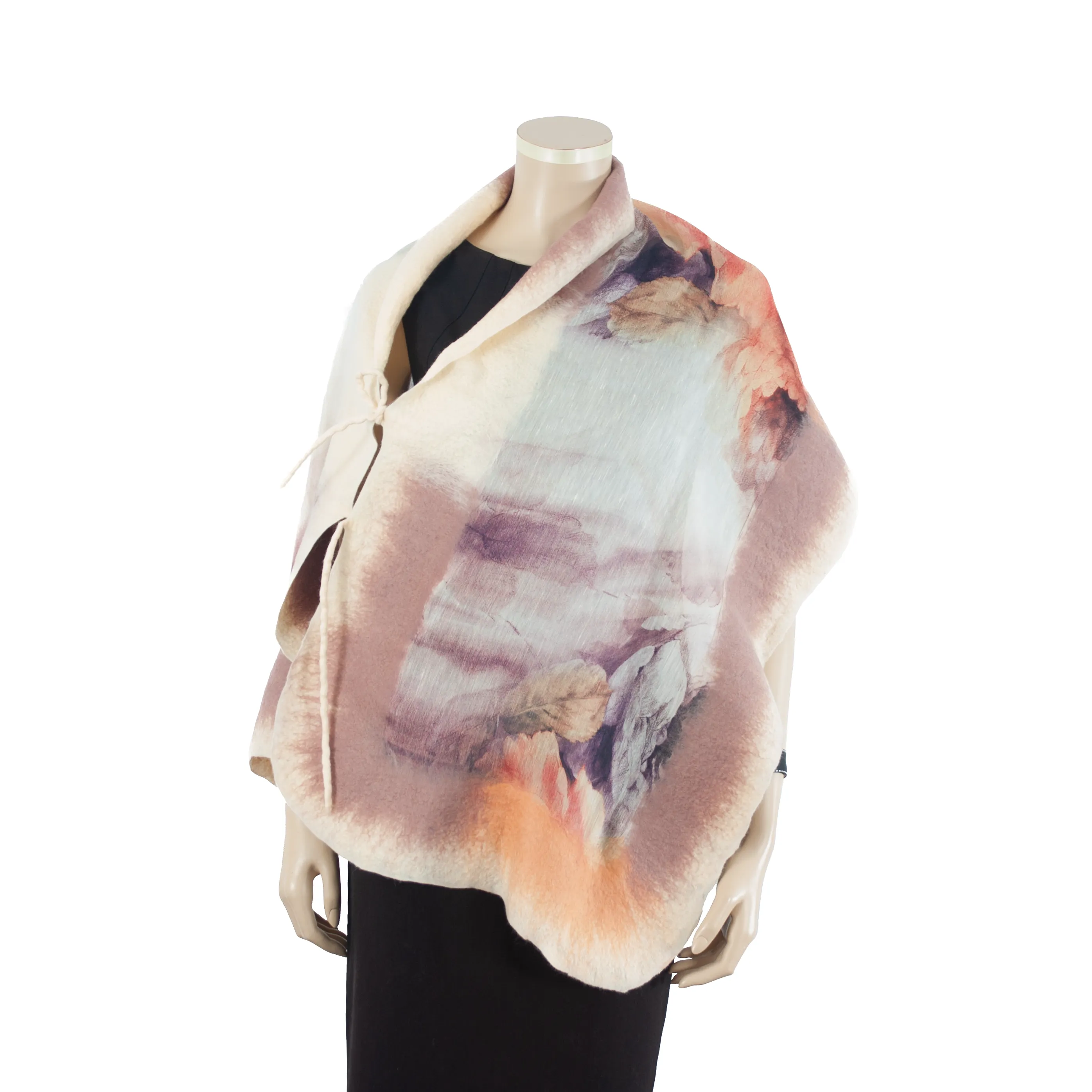 Linked beige scarf #140-75
