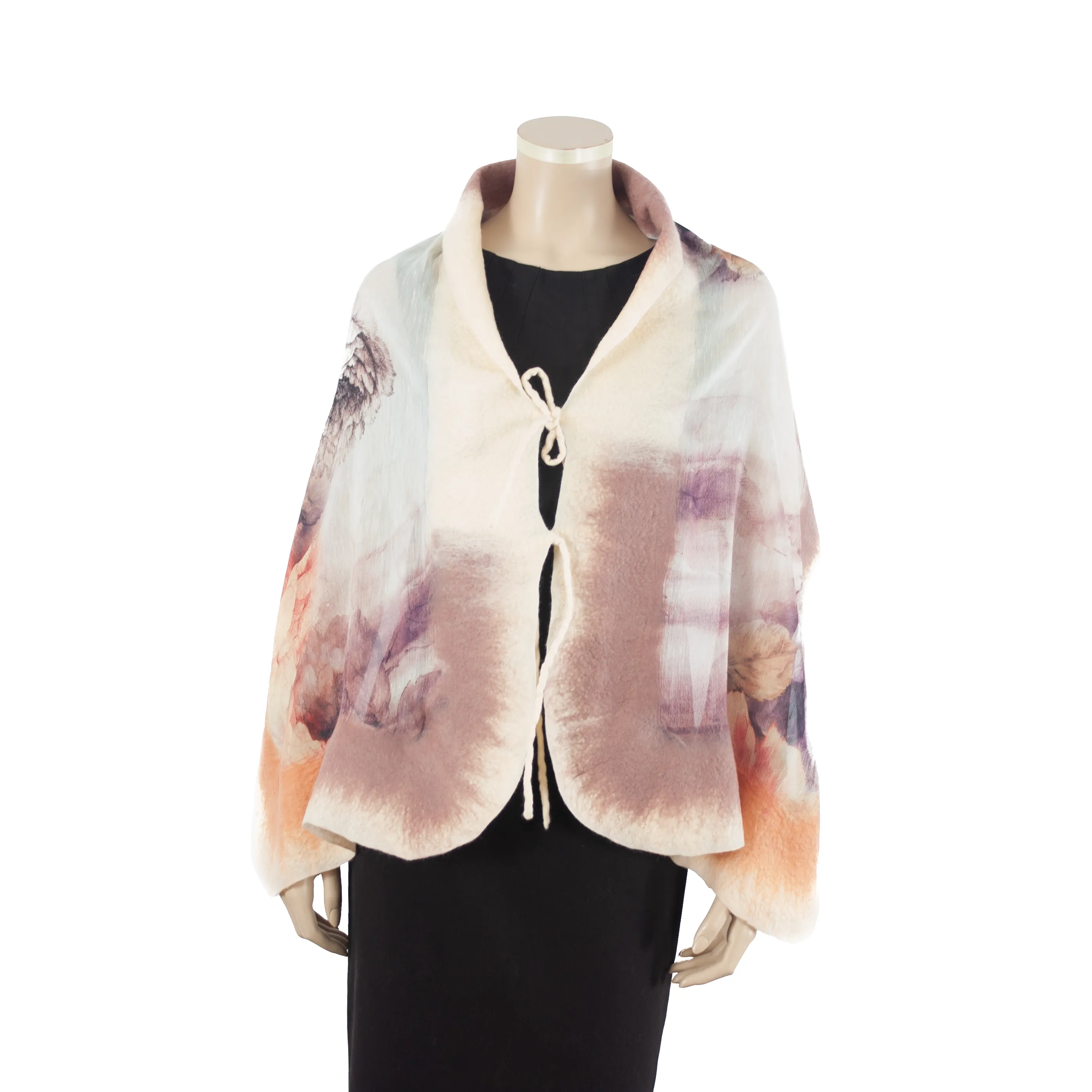 Linked beige scarf #140-75