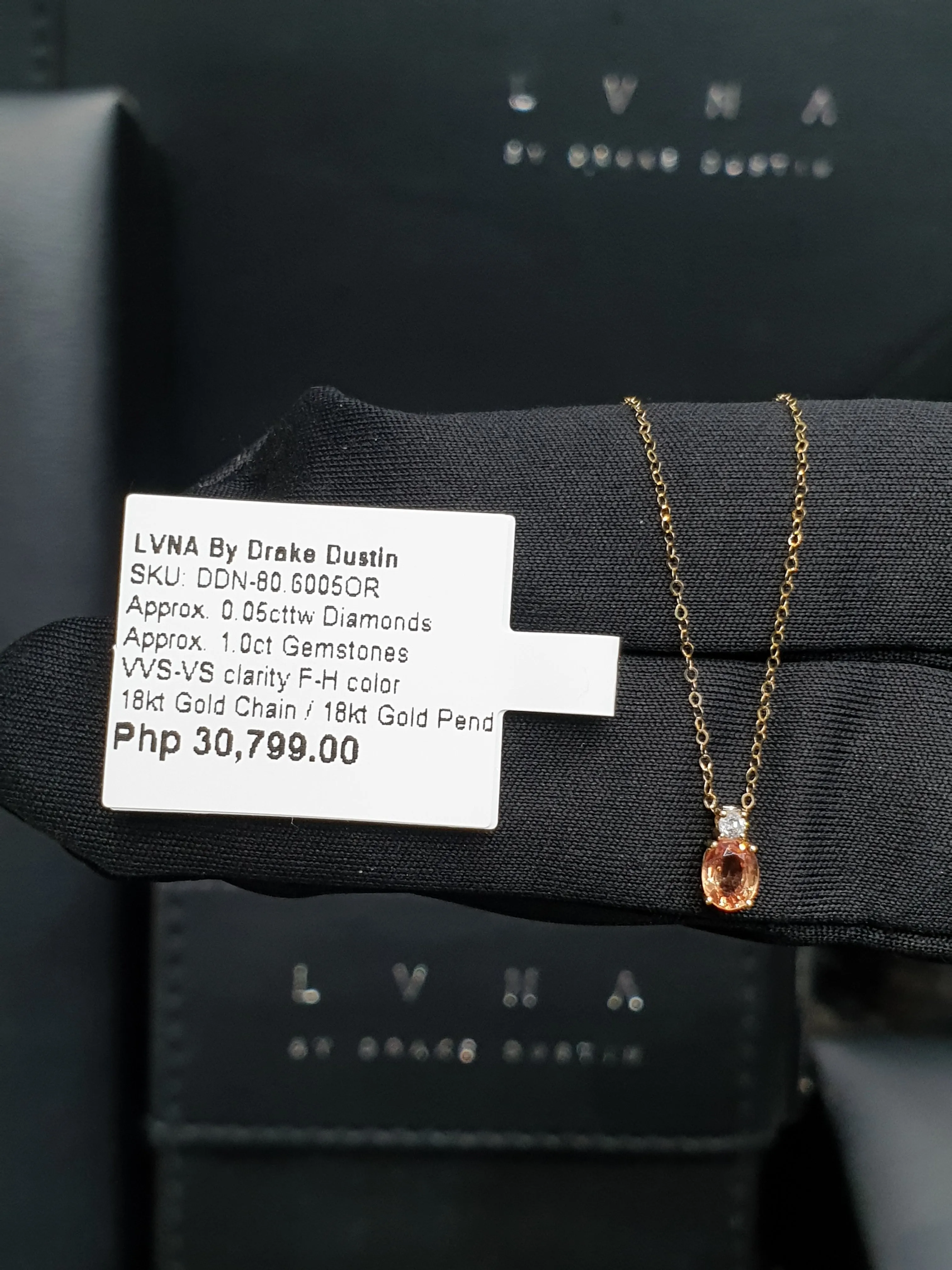 #LVNA2024 | Orange Citrine Diamond Necklace 18” 18kt