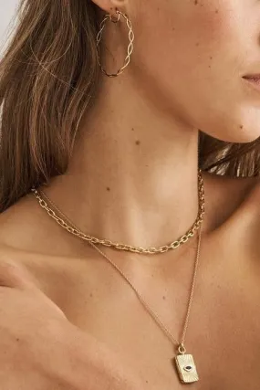 Meri Locket Necklace Gold