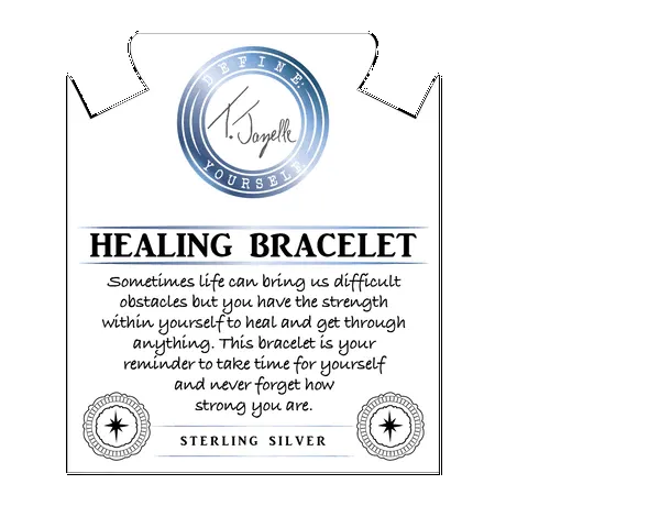 Moonstone Stone Bracelet with Healing Sterling Silver Charm