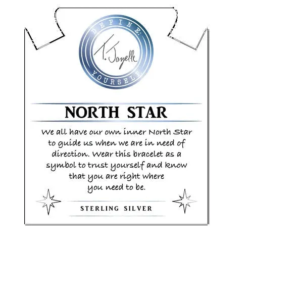 Moonstone Stone Bracelet with North Star/White Opal Sterling Silver Charm