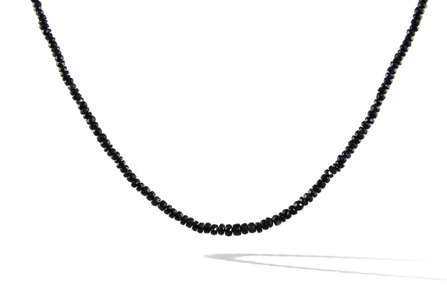 Necklace - Beaded Blue Sapphire Stones 17"