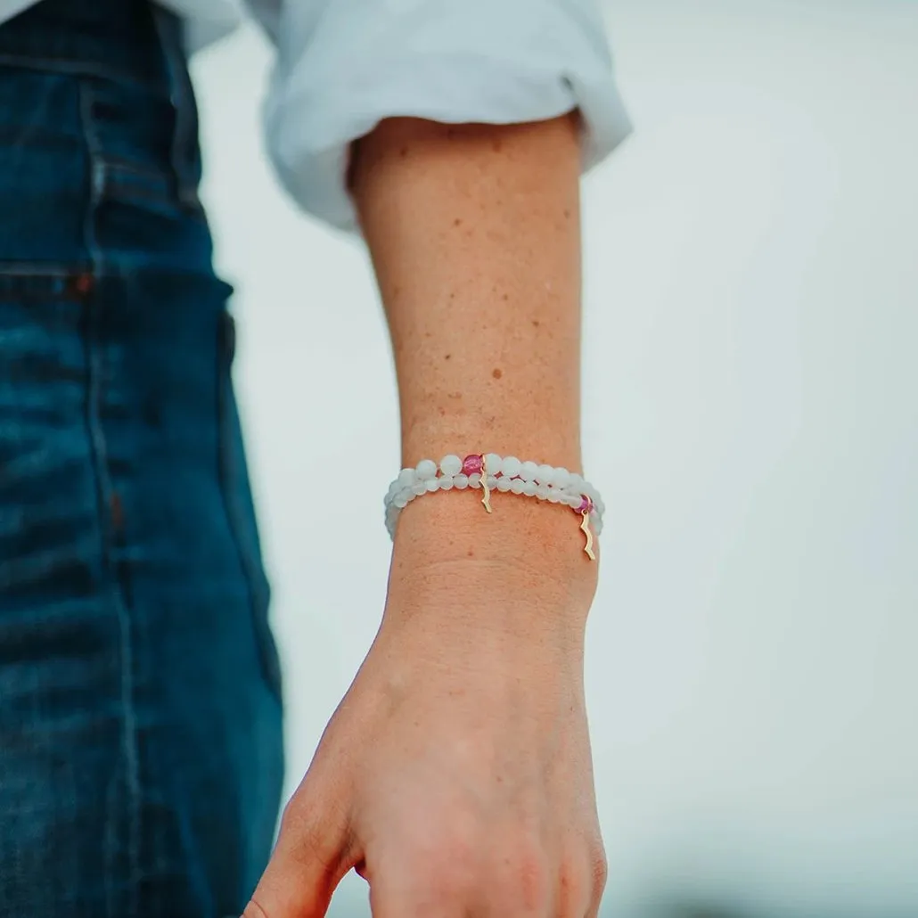 Rayminder UV Awareness Bracelet in Moonstone