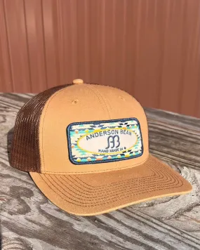 Red Dirt Hat Co. Anderson Bean Gold Aztec Trucker Snap Back Hat RDHC-402