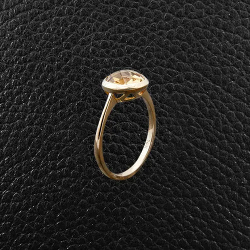 Round Citrine Ring