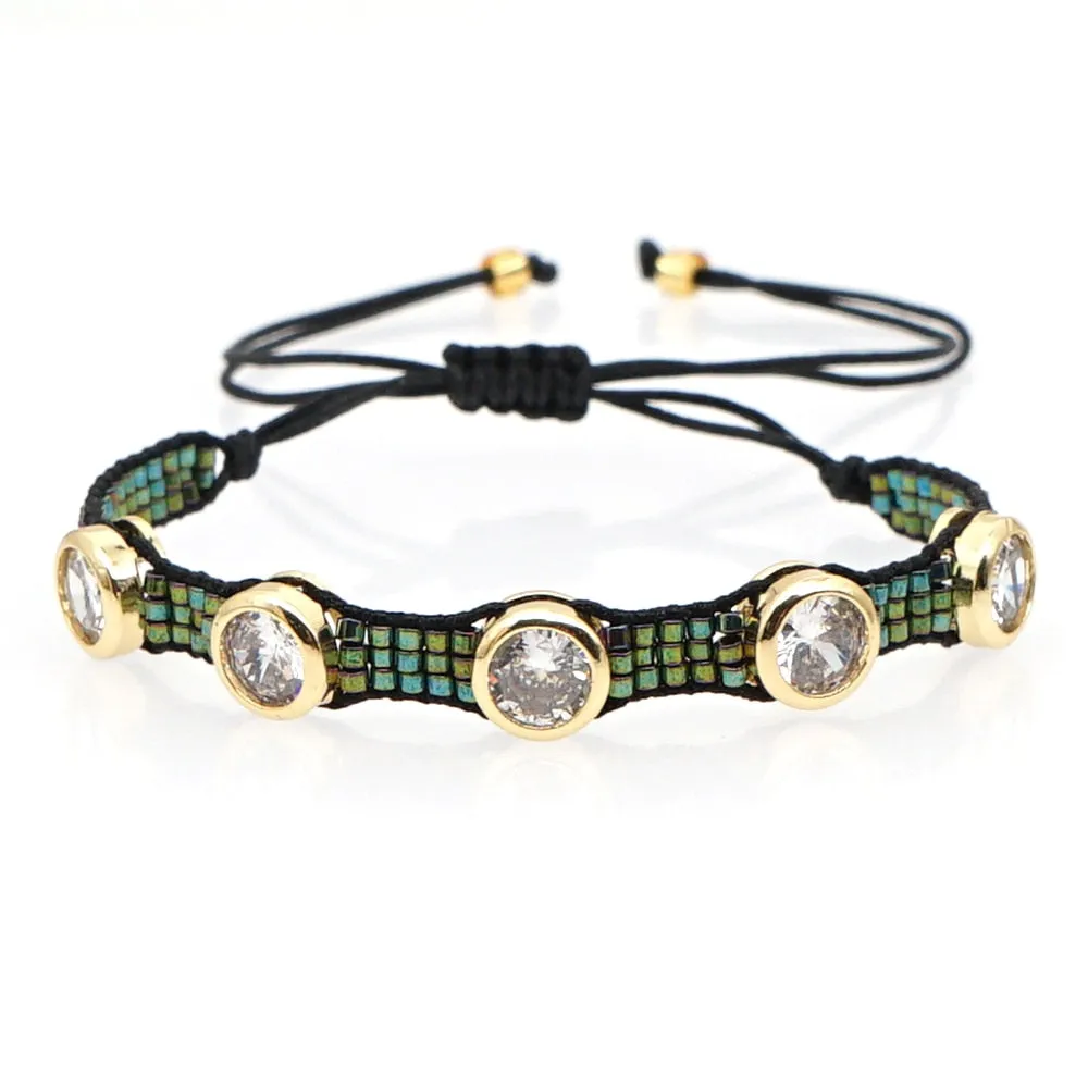 Seed Bead Cuff Bracelets 7 Different Styles You Choose Flower Power Crystals Tassels Faceted Indian Beads Stack Them!