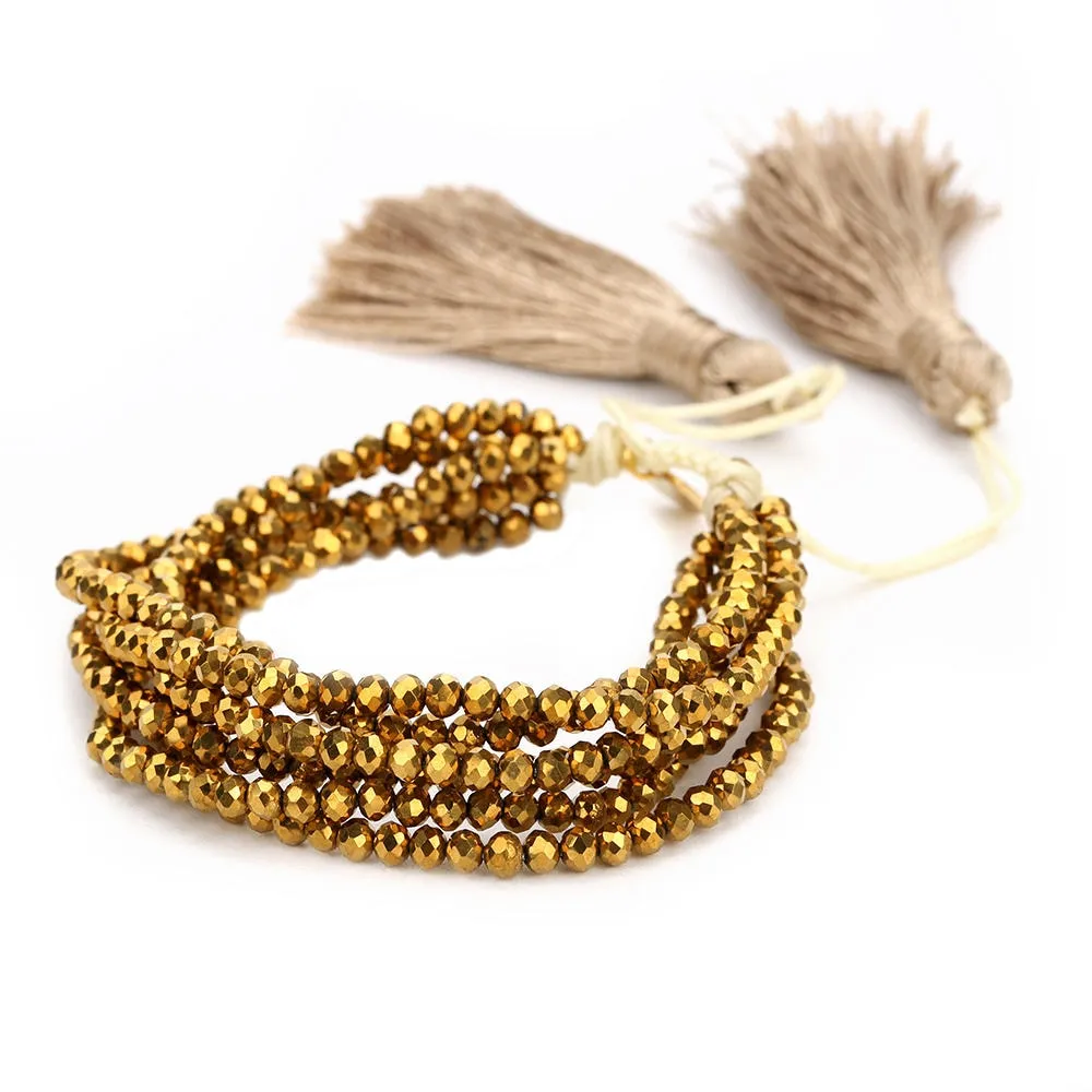 Seed Bead Cuff Bracelets 7 Different Styles You Choose Flower Power Crystals Tassels Faceted Indian Beads Stack Them!