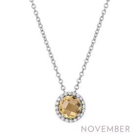 Simulated Citrine Birthstone Pendant by Lafonn