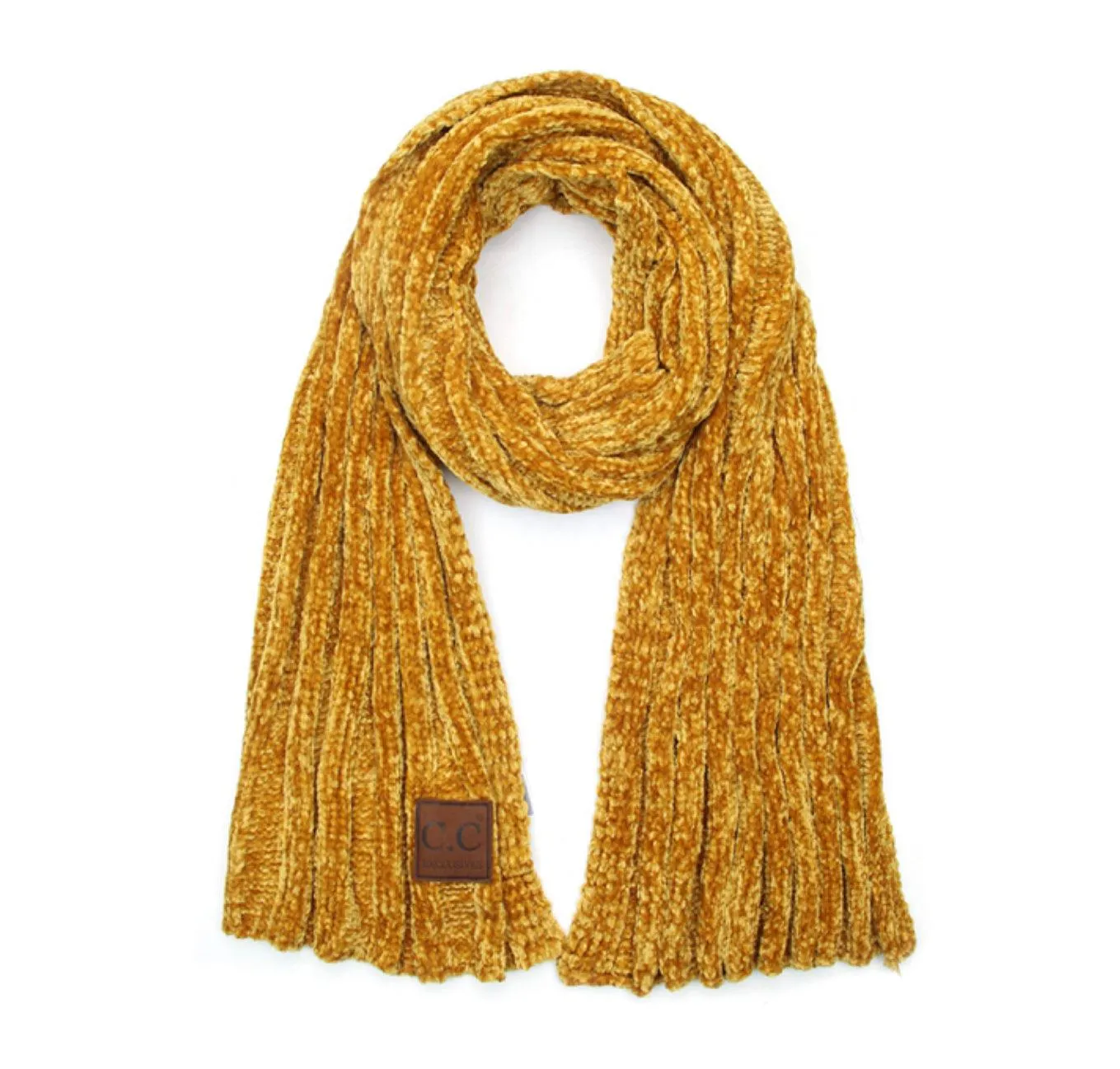 Solid Ribbed Chenille CC Scarf SF30 SF-30