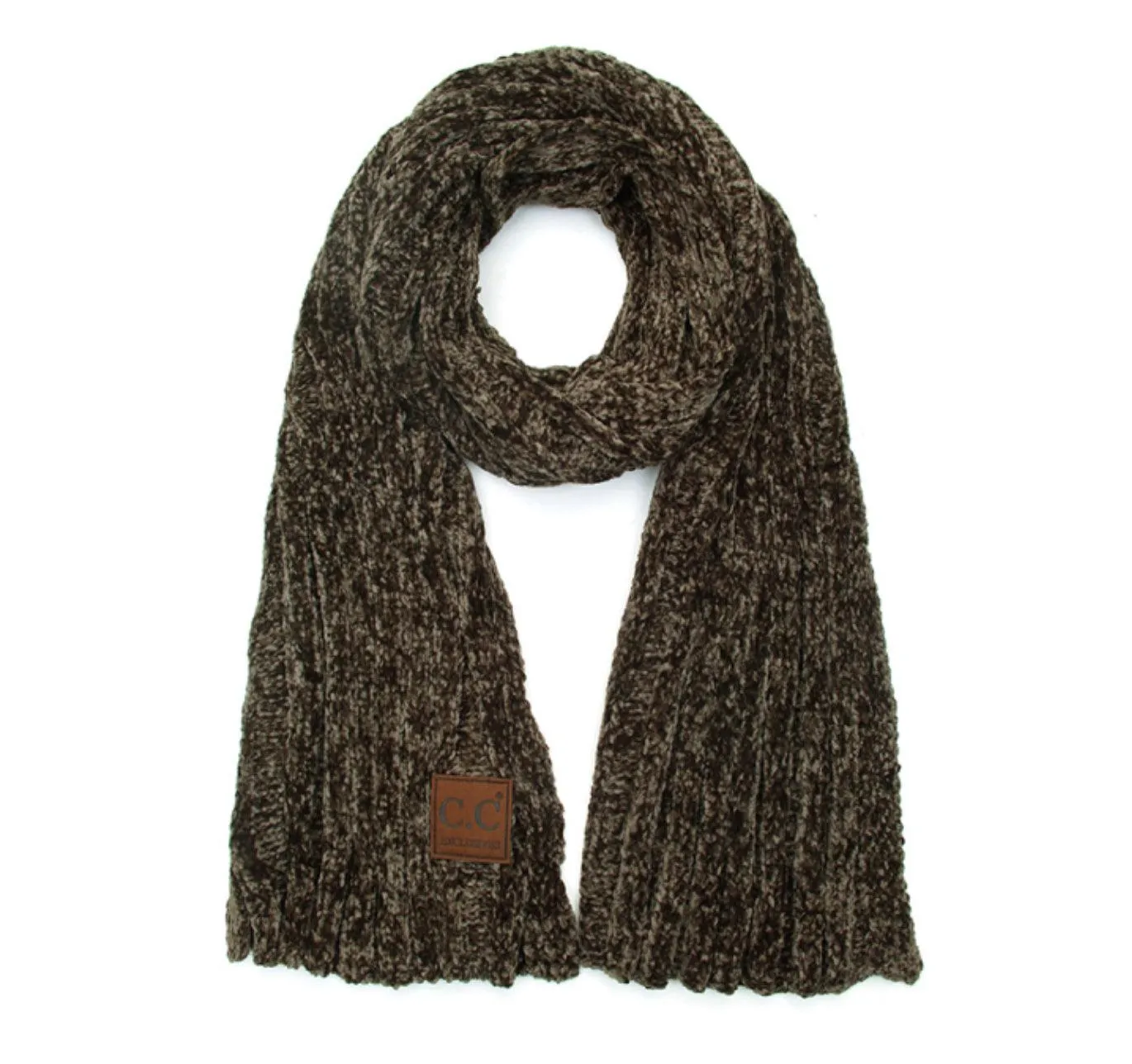 Solid Ribbed Chenille CC Scarf SF30 SF-30