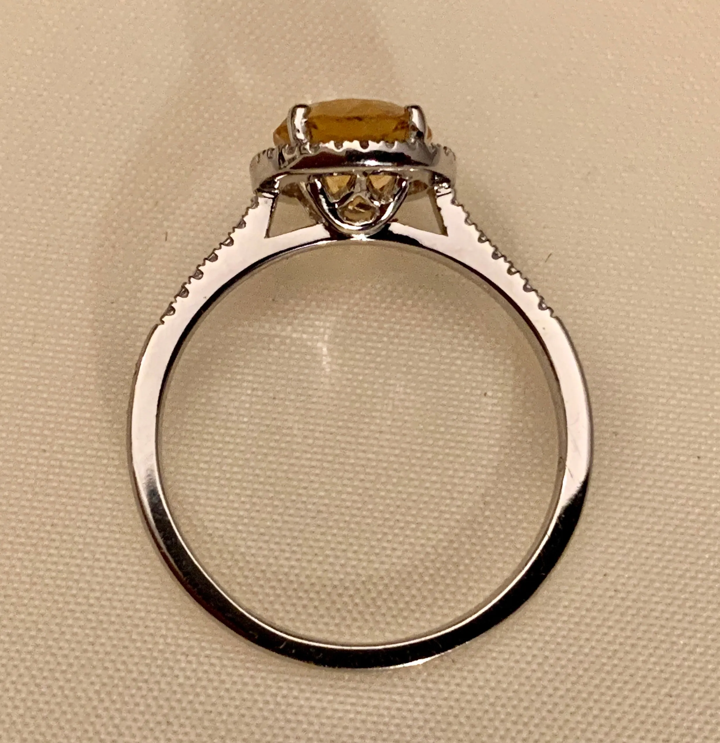 STERLING CITRINE RING