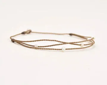 Tula Blue White Pearl Riptide Anklet