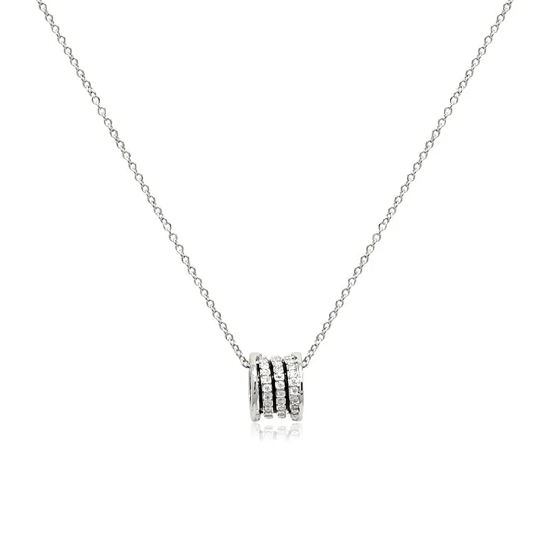 Tunnel Cubic Zirconia Necklace