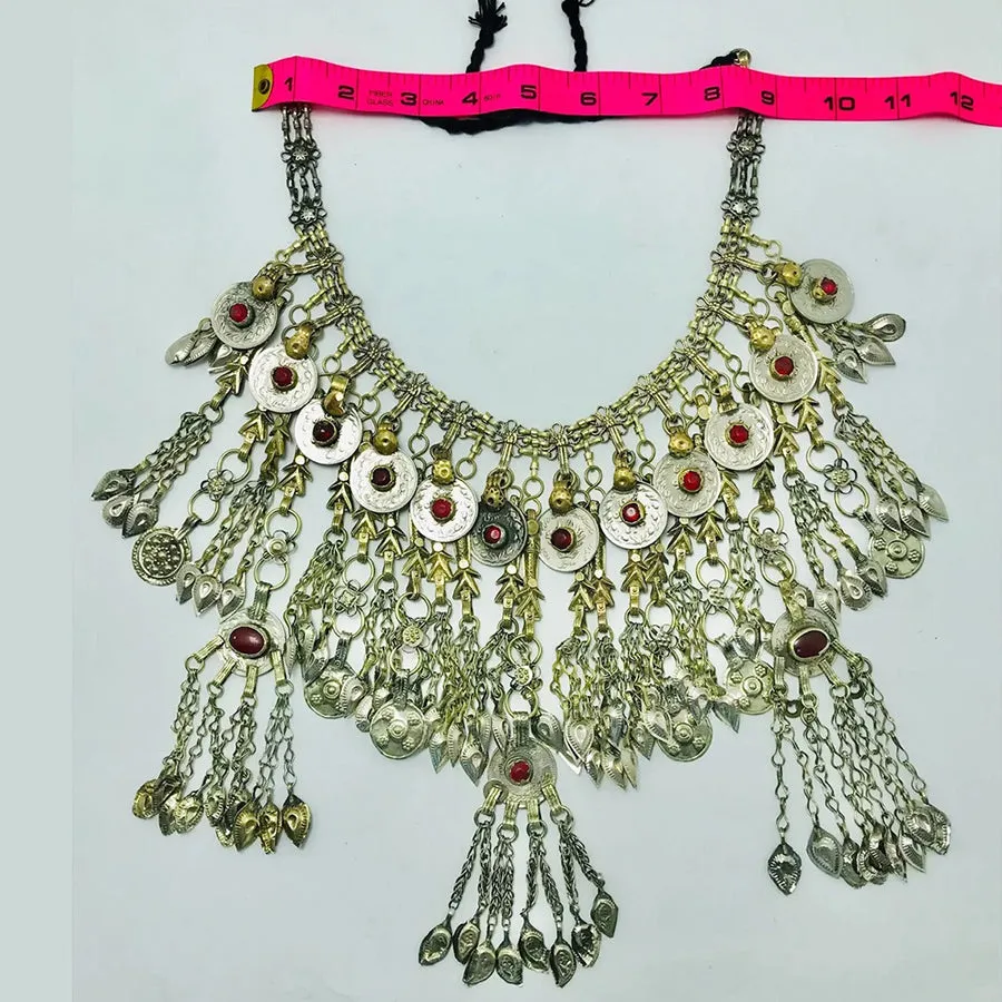Vintage Tribal Necklace Embellished with Fish Motifs
