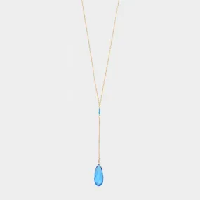 Y Shape Necklace: Ocean Blue
